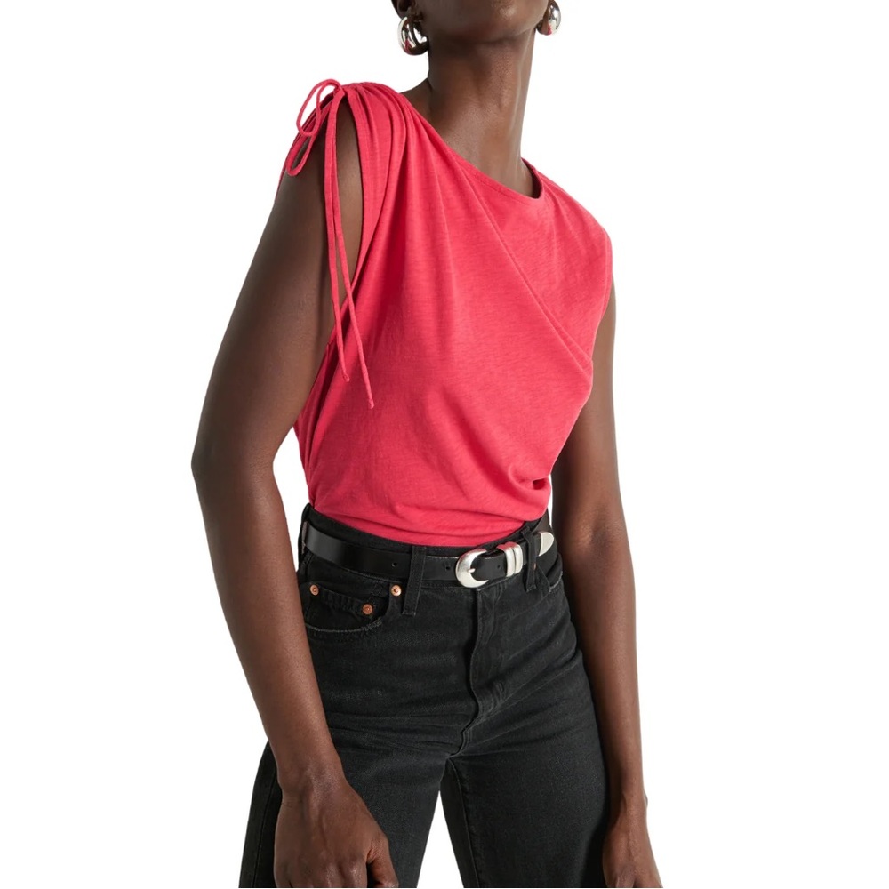 NWT Nation LTD Sleeveless Tie-Shoulder Top Red S